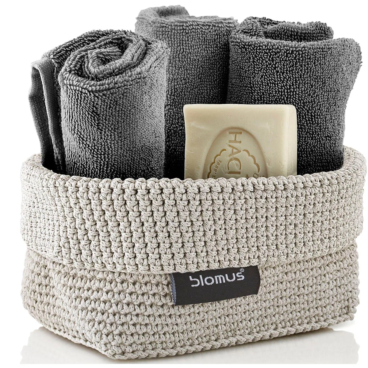 blomus TELA Häkelkorb, elegantes Design, robustes Material, vielseitig einsetzbar