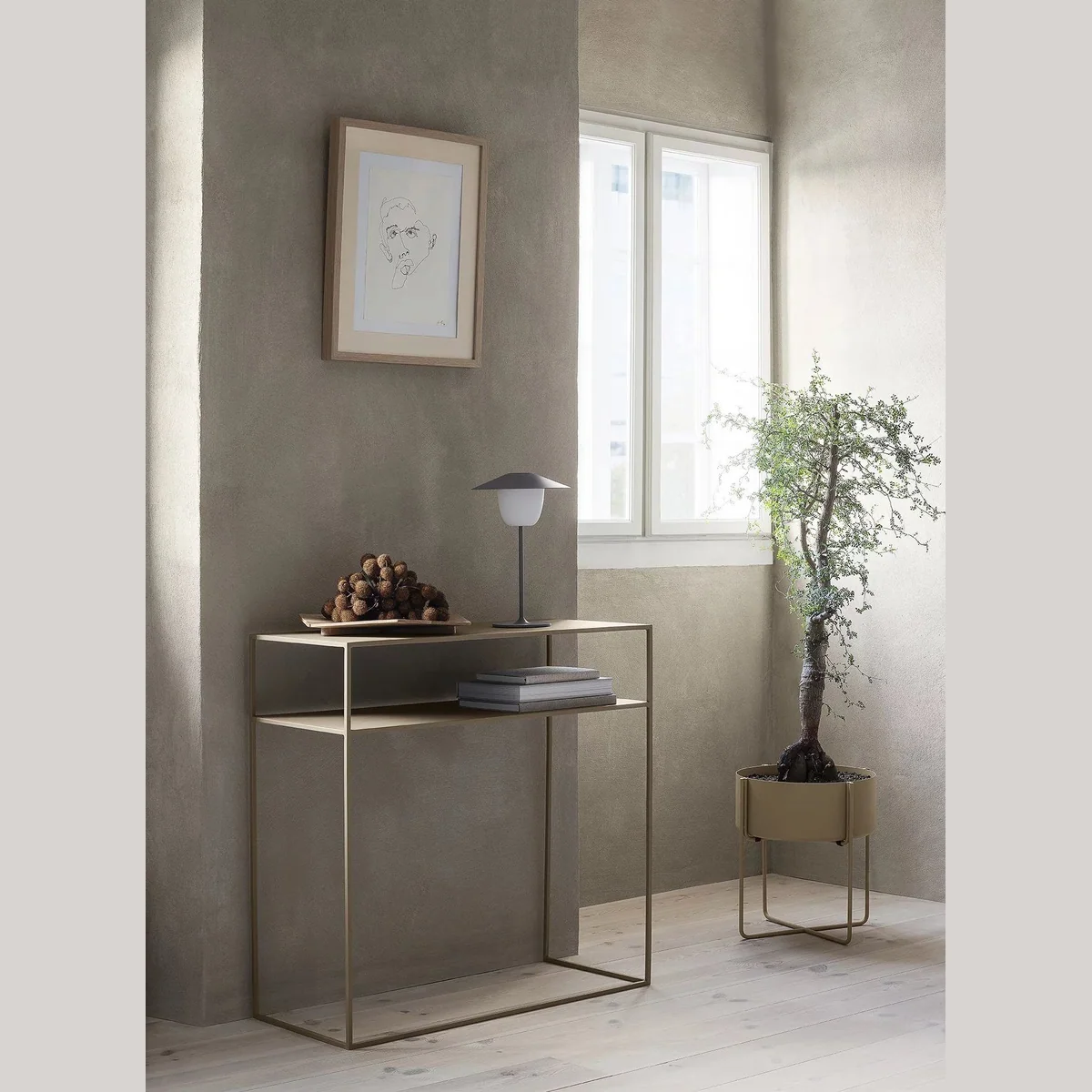 blomus FERA Sideboard, modernes Design, pulverbeschichteter Stahl, pflegeleicht — 85x35x80 cm 2