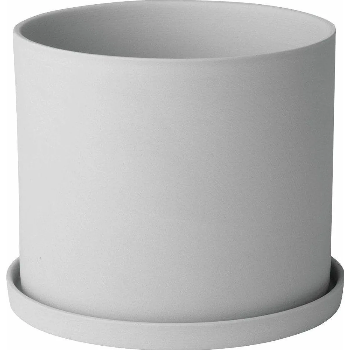 blomus NONA Übertopf, elegantes Design, unglasiertes Porzellan, inklusive Untersetzer