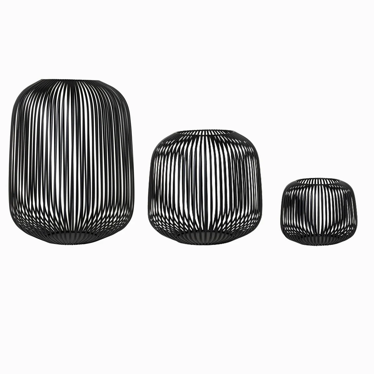 blomus LITO Windlicht 3er Set, pulverbeschichteter Stahl, verschiedene Größen