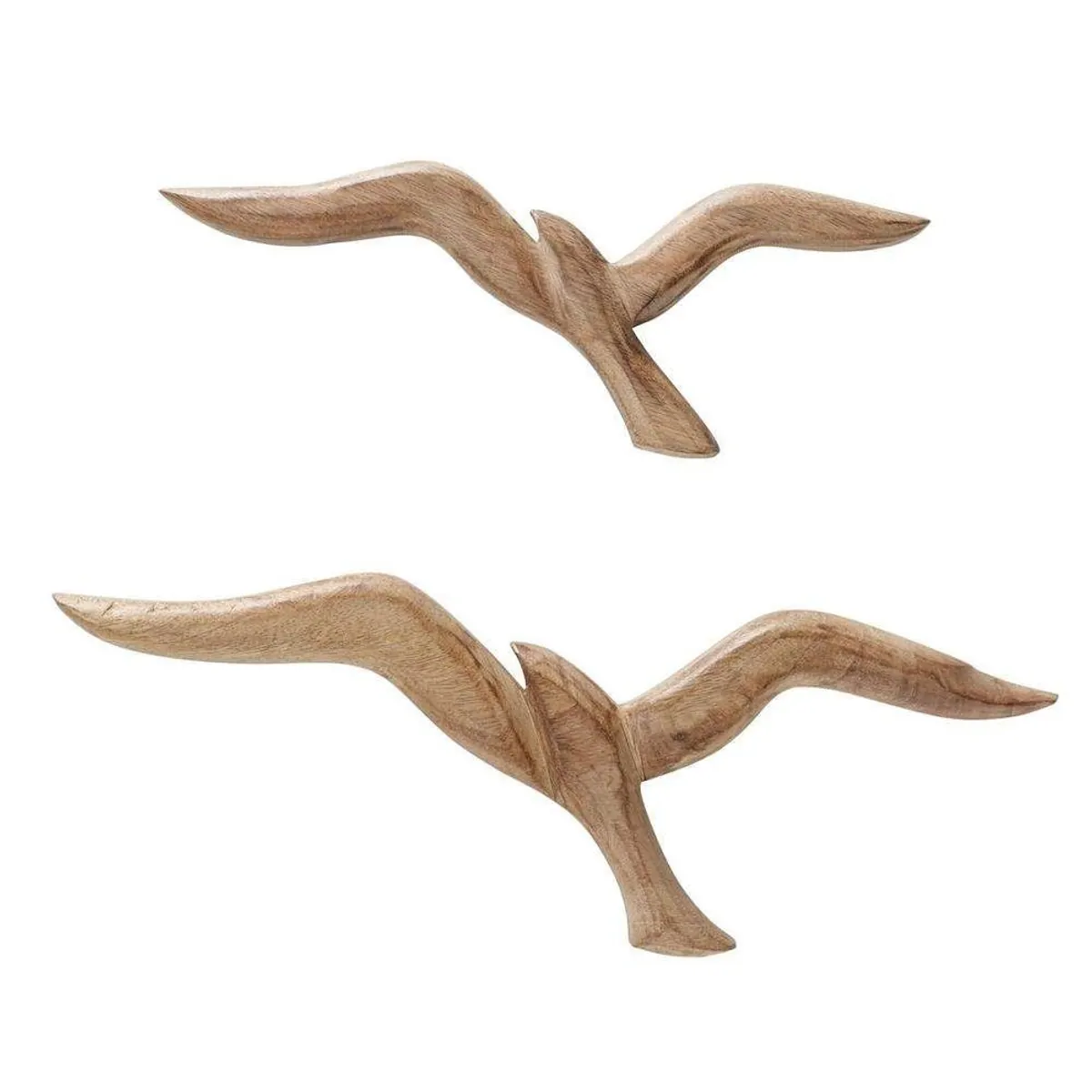 Boltze Wanddekoobjekt Möwe Seagull 2er Set, Holz, maritimes Design