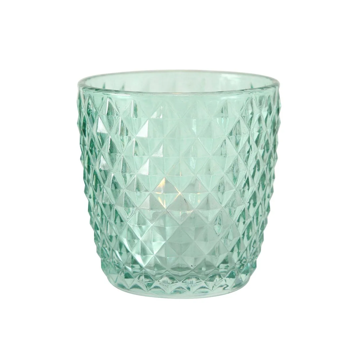Boltze Windlicht Marilu, 4-teilig, gelb, transparentes Glas, filigranes Muster 3