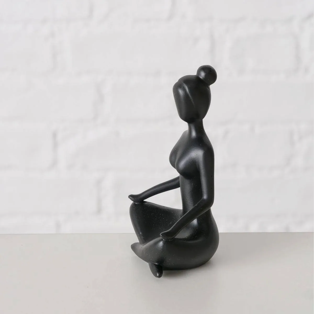 Boltze Dekofigur Yoga, Frau, 10 cm, Polyresin, elegantes mattes Design 2