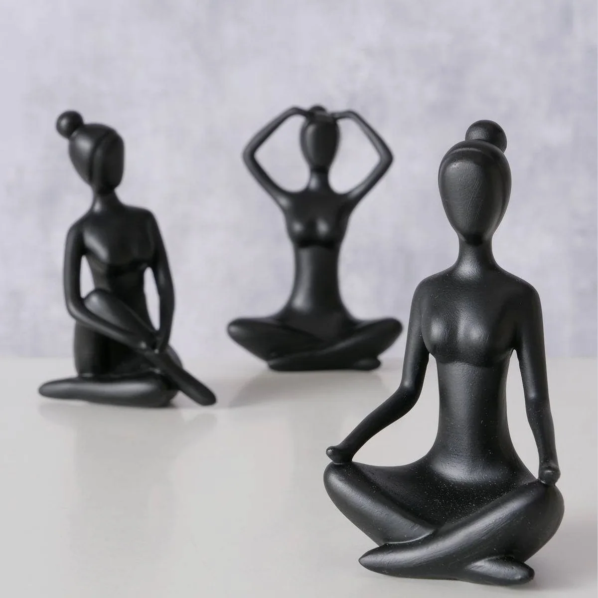 Boltze Dekofigur Yoga, Frau, 10 cm, Polyresin, elegantes mattes Design 4