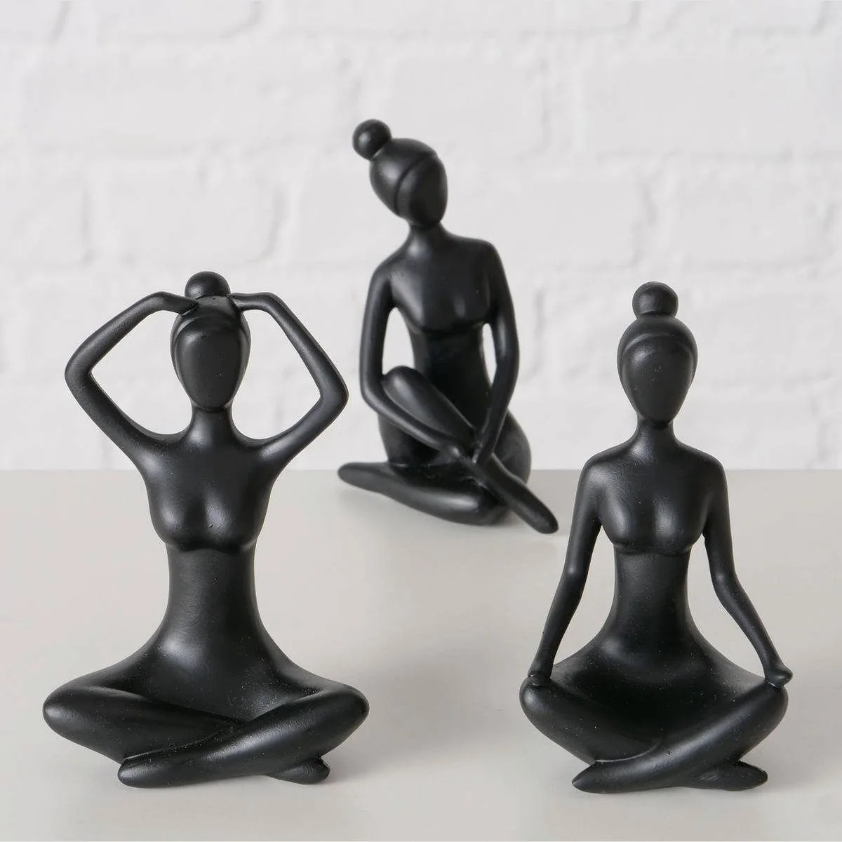 Boltze Dekofigur Yoga, Frau, 10 cm, Polyresin, elegantes mattes Design 5