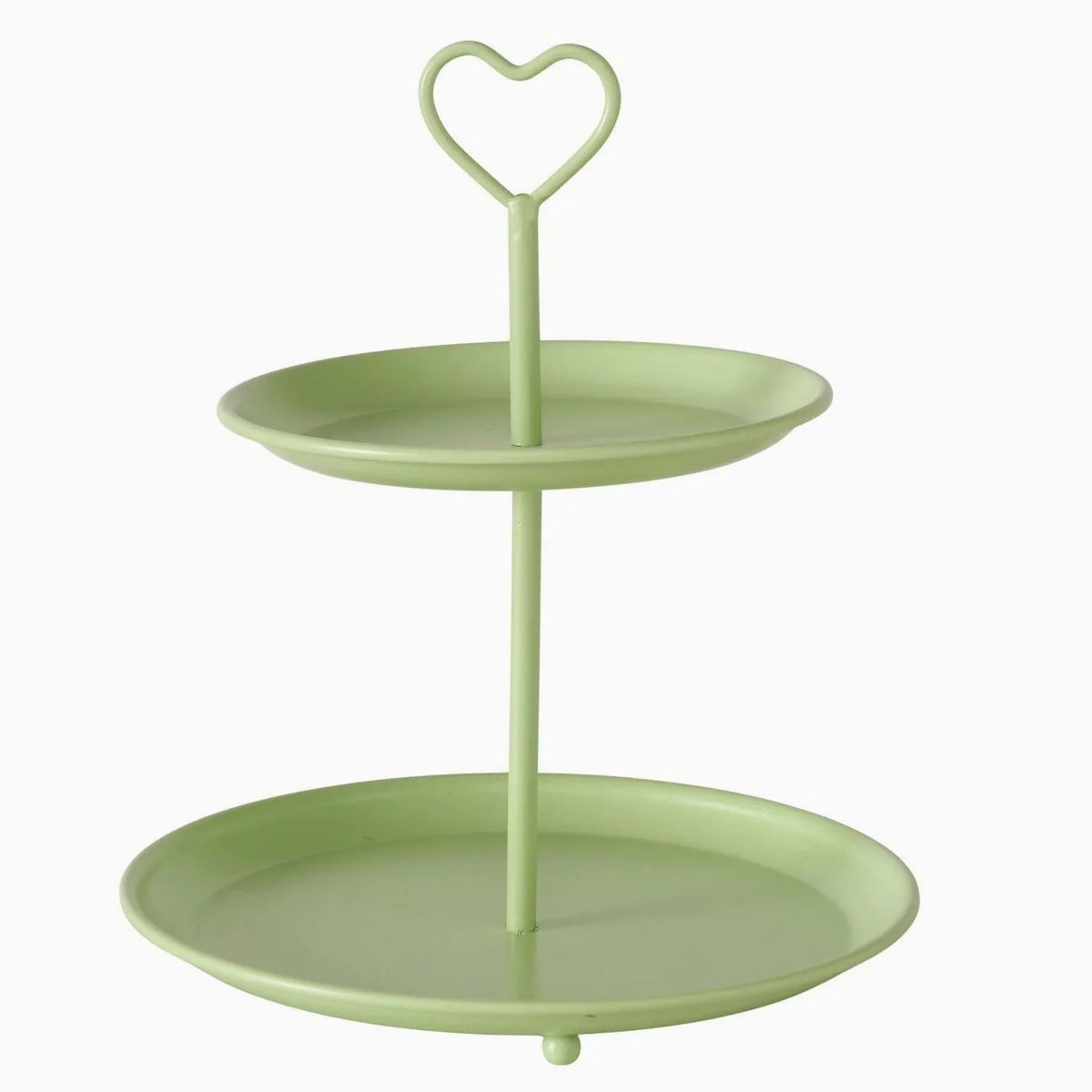 Boltze Etagere grün Herz, Metall, H25cm, D21cm, matt