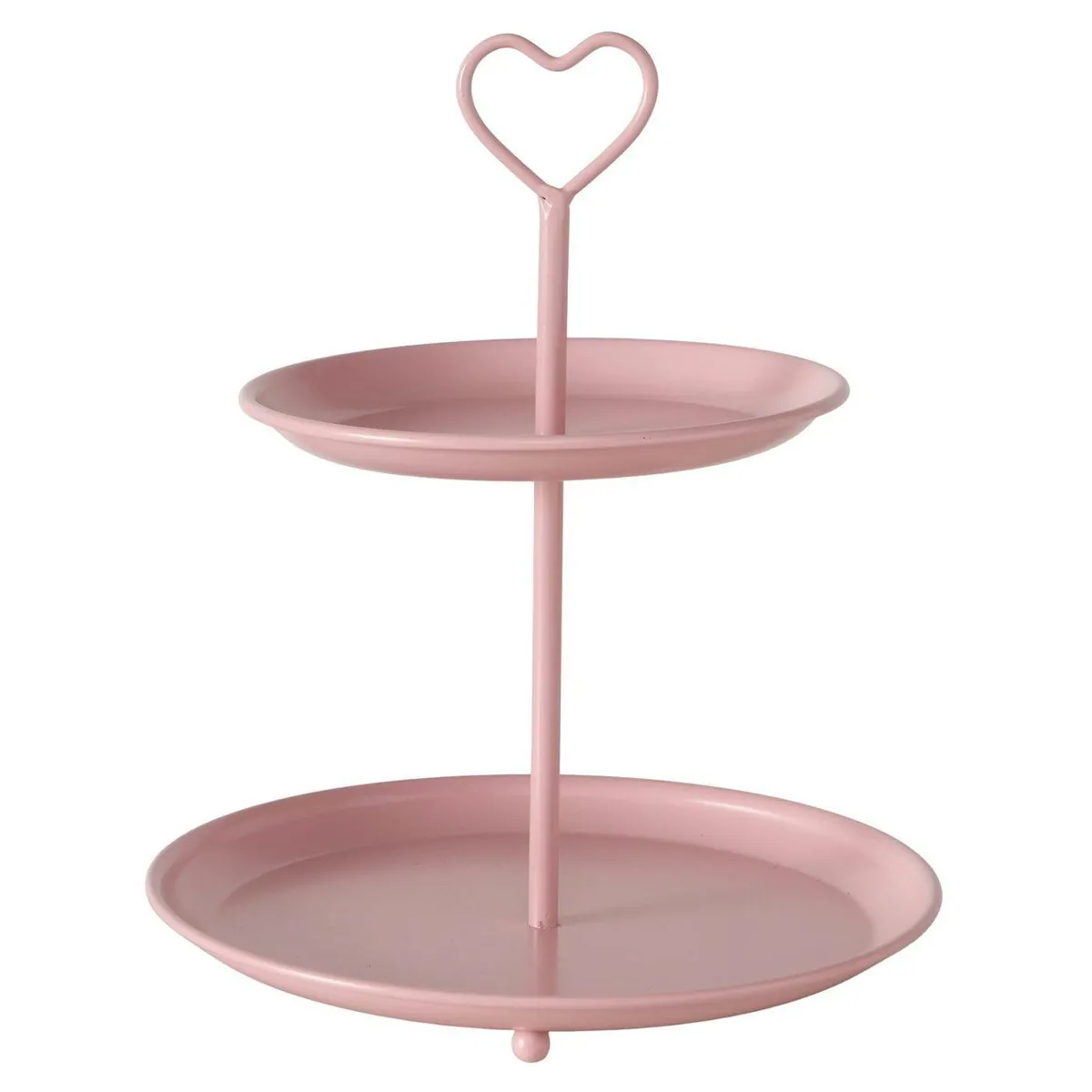 Boltze Etagere rosa Herz, 25 cm hoch, mattes Finish