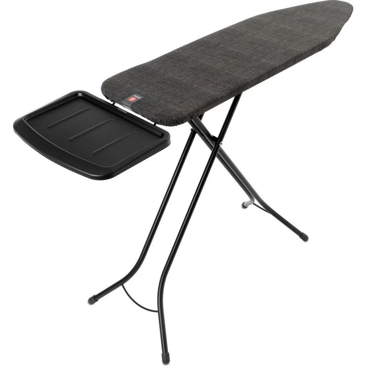 Brabantia Bügelbrett B, 124 x 38 cm, Dampfstationsablage aus Stahl