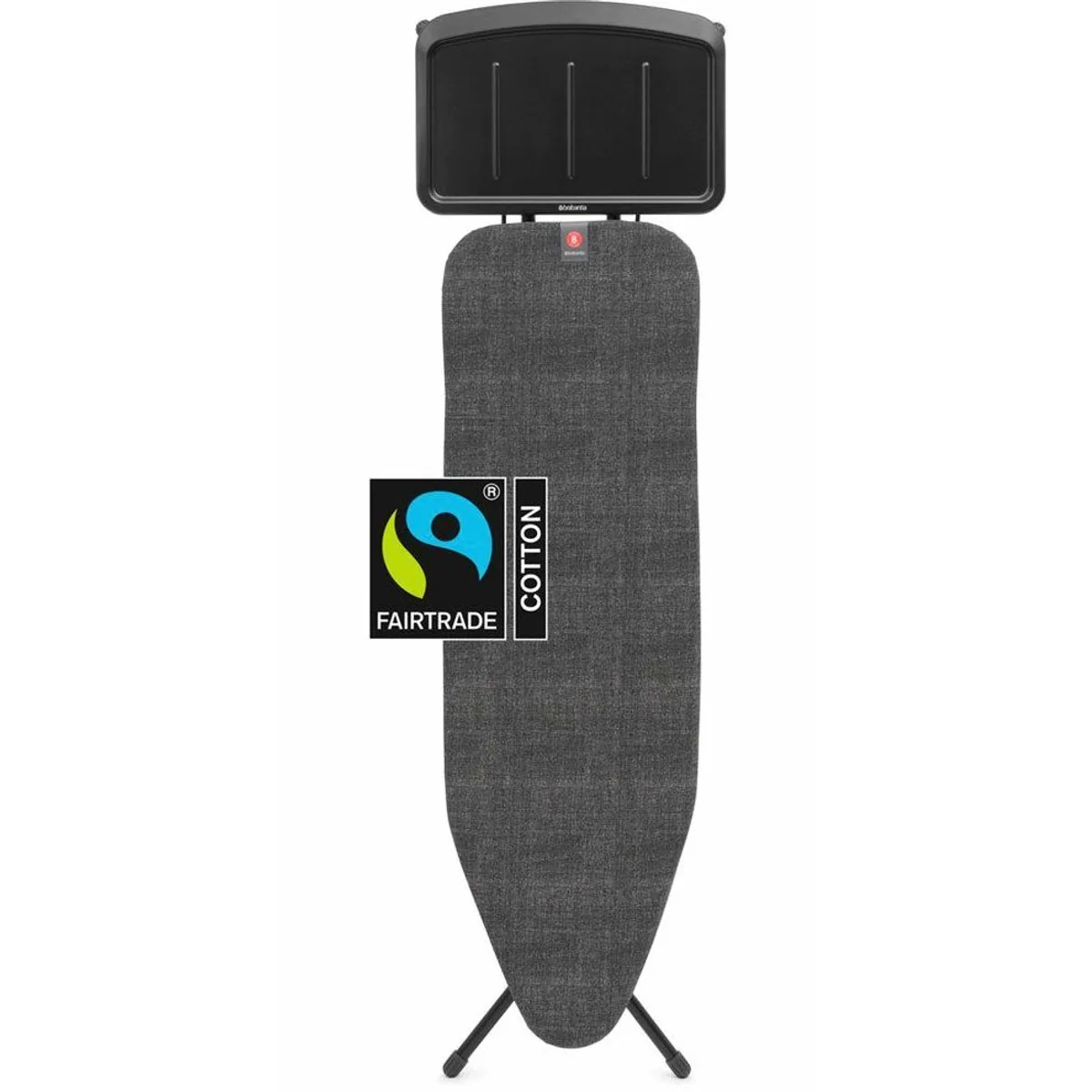 Brabantia Bügelbrett B, 124 x 38 cm, Dampfstationsablage aus Stahl 2