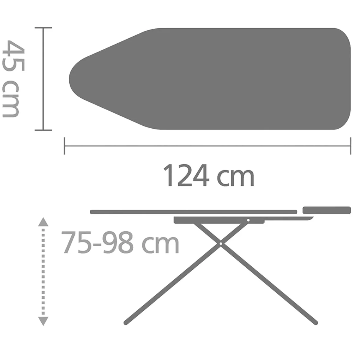 Brabantia Dampfbügelbrett C, 124 x 45 cm, stabile Ablage, Fairtrade-Zertifizierung 5