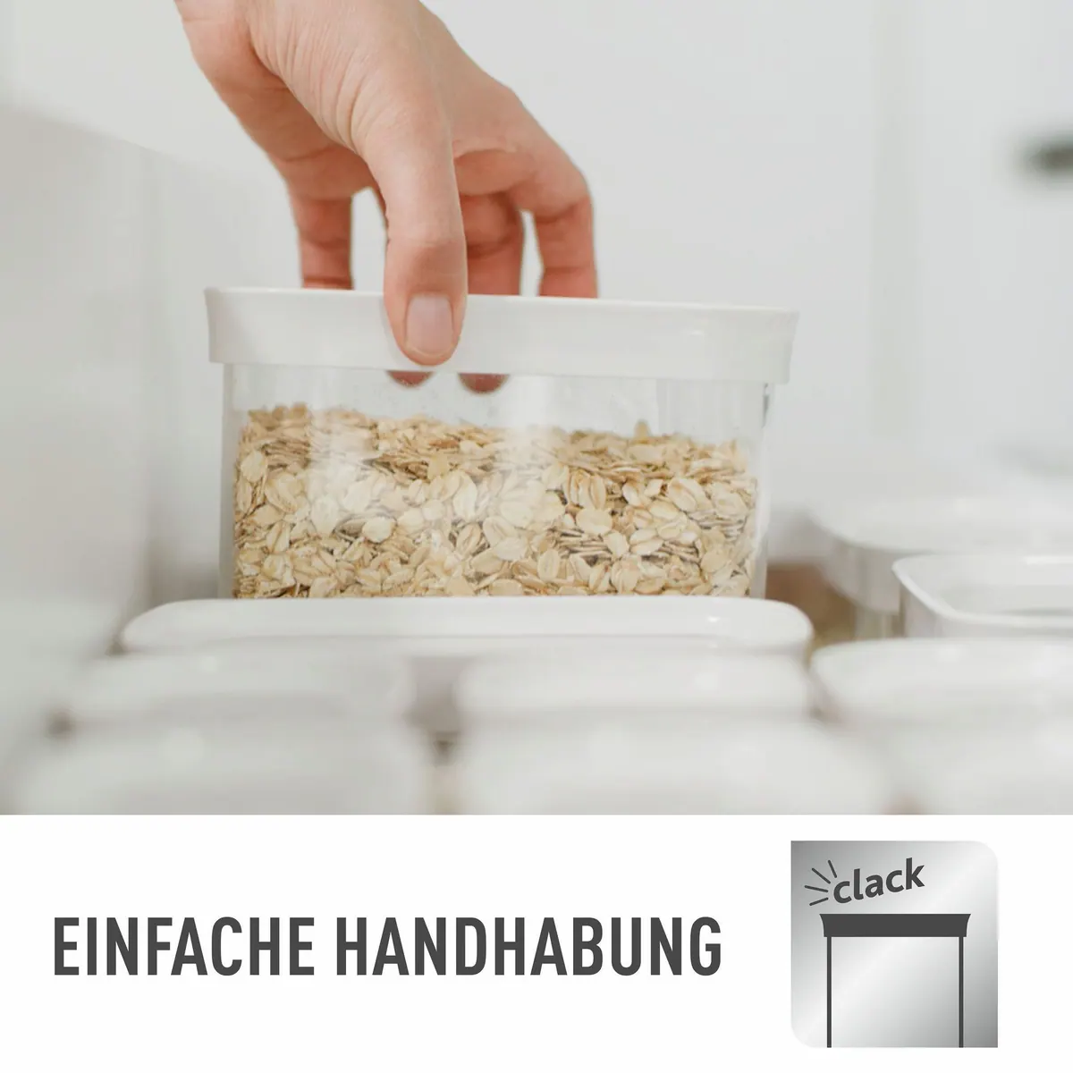 Emsa Optima Vorratsdose, 0,18 Liter, rechteckig, mit Frischdichtung, stapelbar 4