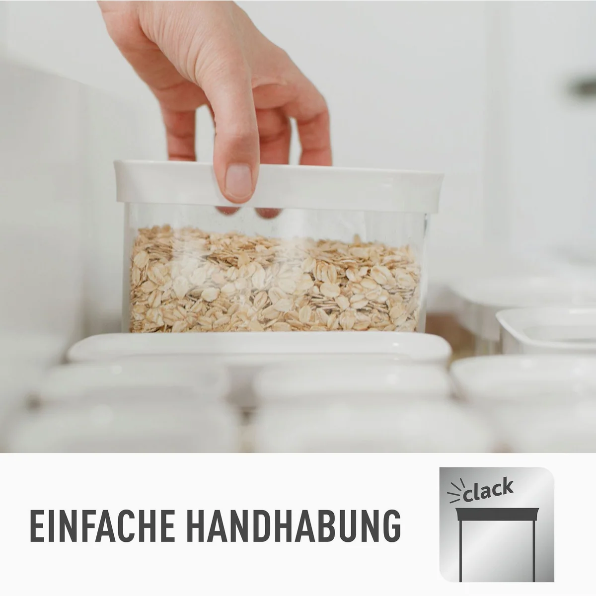 Emsa Optima Vorratsdose Set, 7-tlg, hygienisch, platzsparend, stapelbar 5