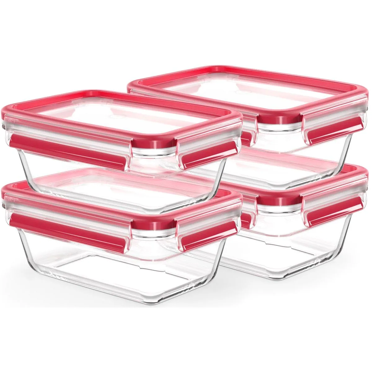 Emsa Clip & Close Glas Set, 4-tlg., 100 % dicht, spülmaschinenfest