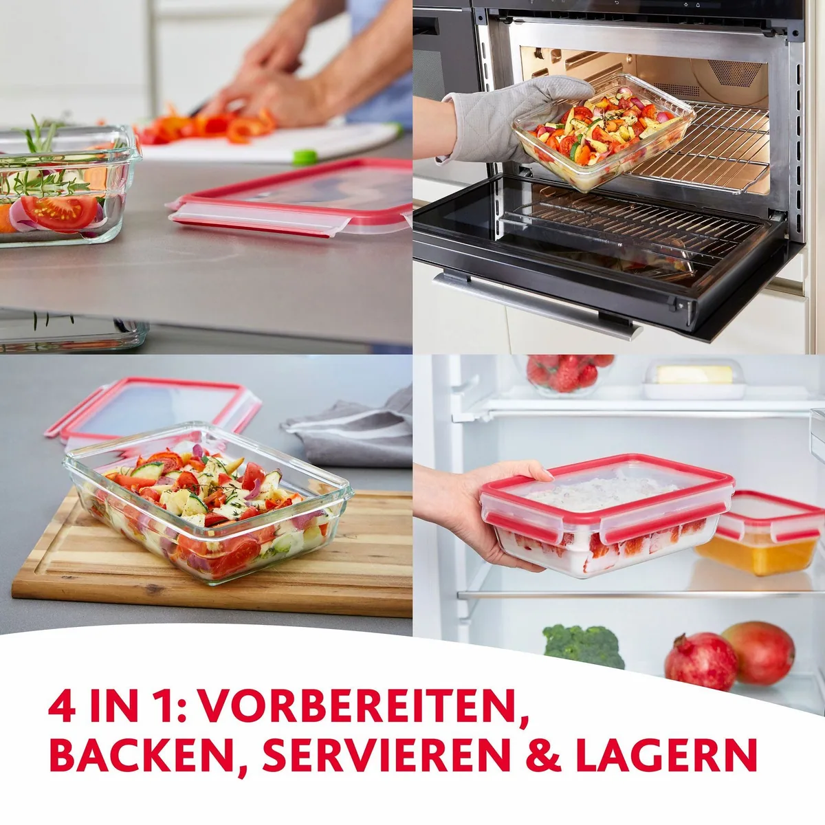 Emsa Clip & Close Glas Set, 4-tlg., 100 % dicht, spülmaschinenfest 5