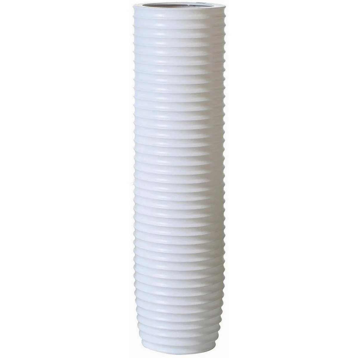 GILDE Bodenvase Gentle, Keramik, matt, Rillenstruktur, 58 cm hoch