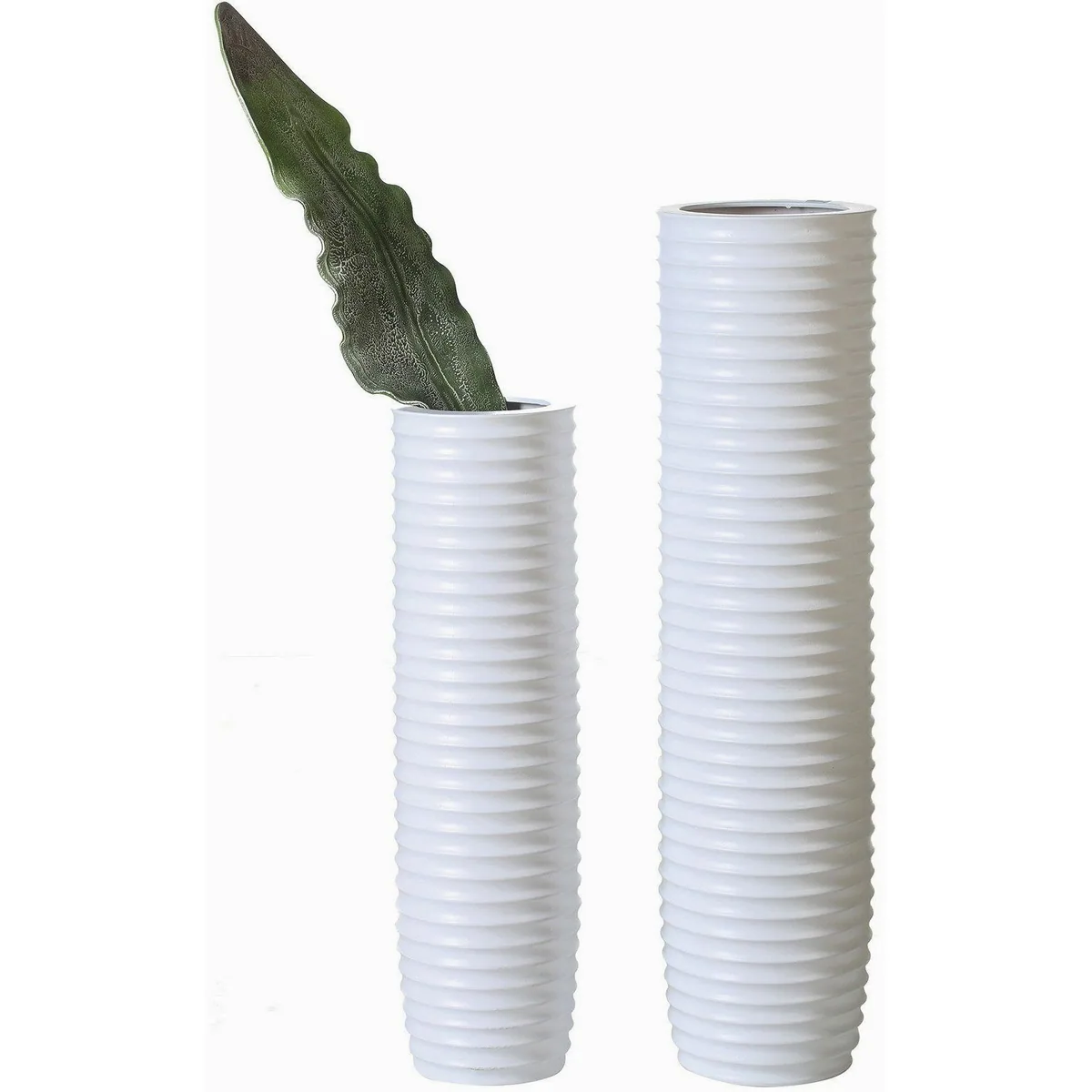 GILDE Bodenvase Gentle, Keramik, matt, Rillenstruktur, 58 cm hoch 2