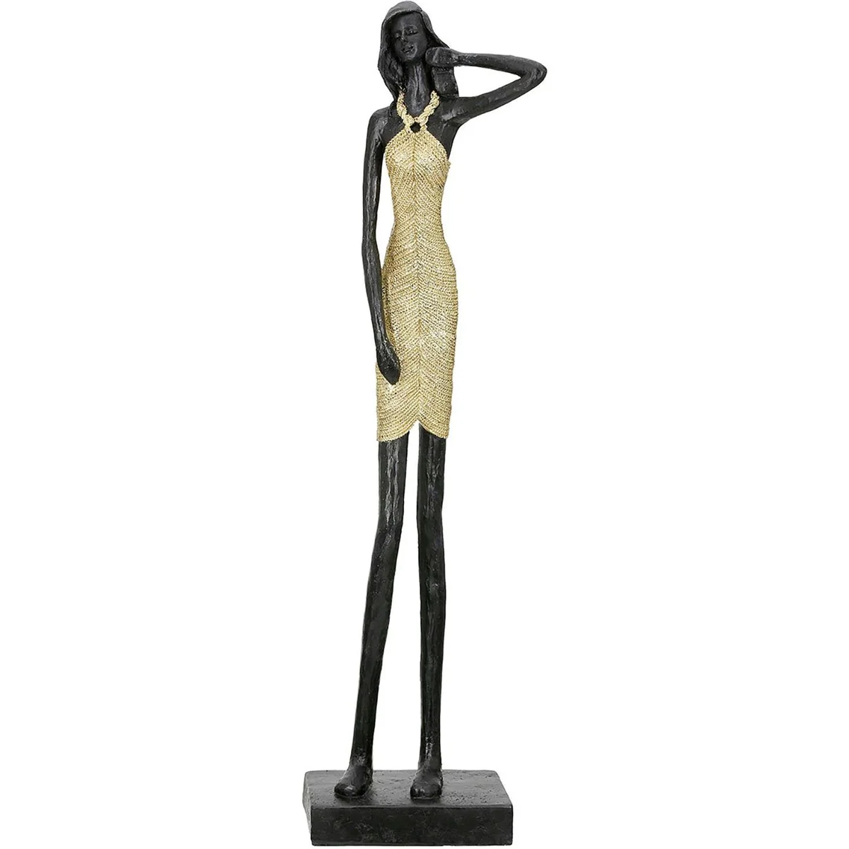 GILDE Afrikafigur Dorada, aus Kunstharz, goldfarben und schwarz 2