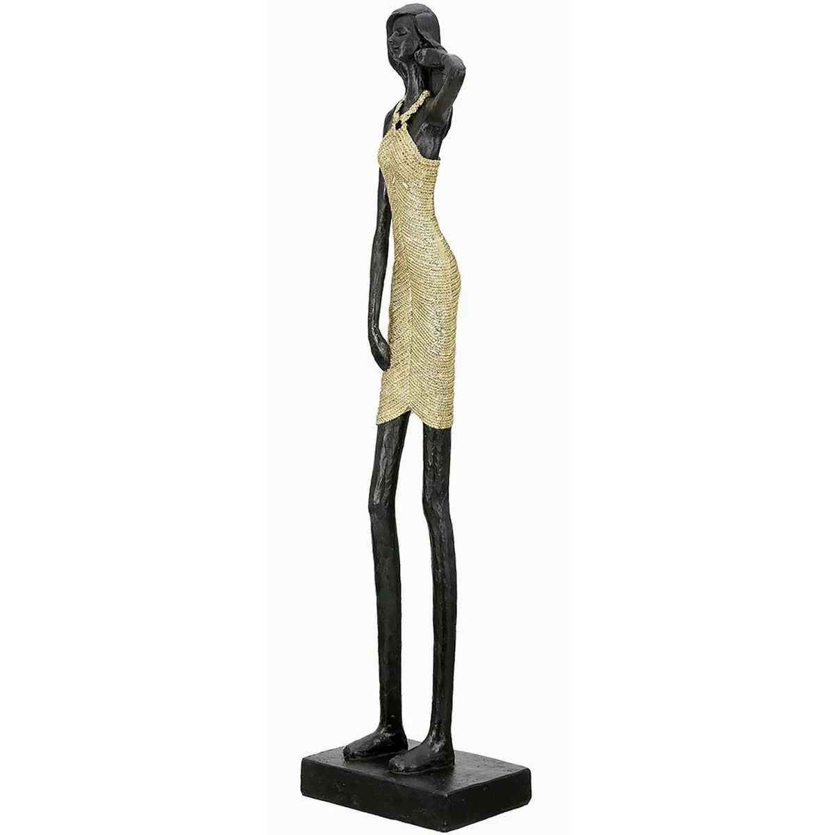 GILDE Afrikafigur Dorada, aus Kunstharz, goldfarben und schwarz 3