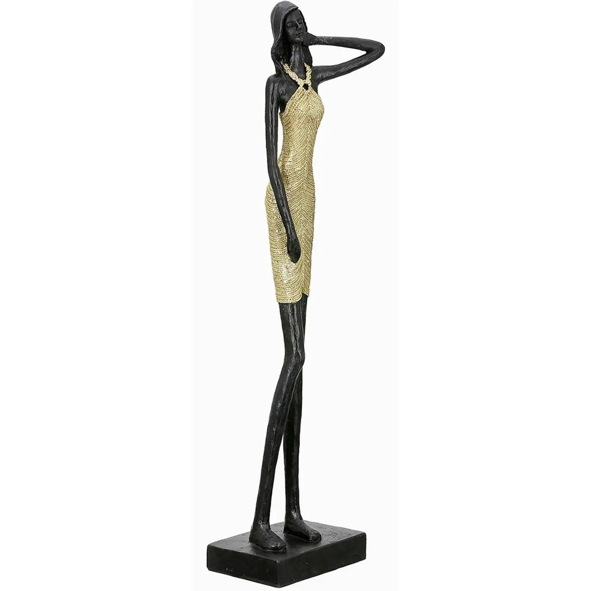 GILDE Afrikafigur Dorada, aus Kunstharz, goldfarben und schwarz 5
