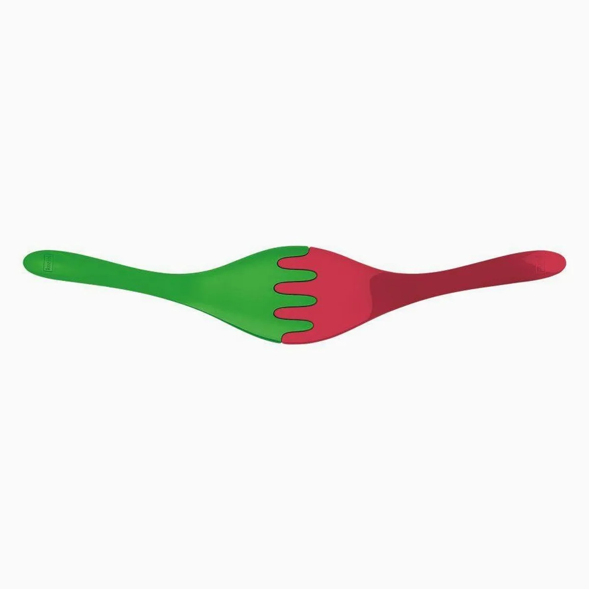 koziol Salatschüssel Leaf L+, Kunststoff, 3-tlg., integriertes Salatbesteck 2