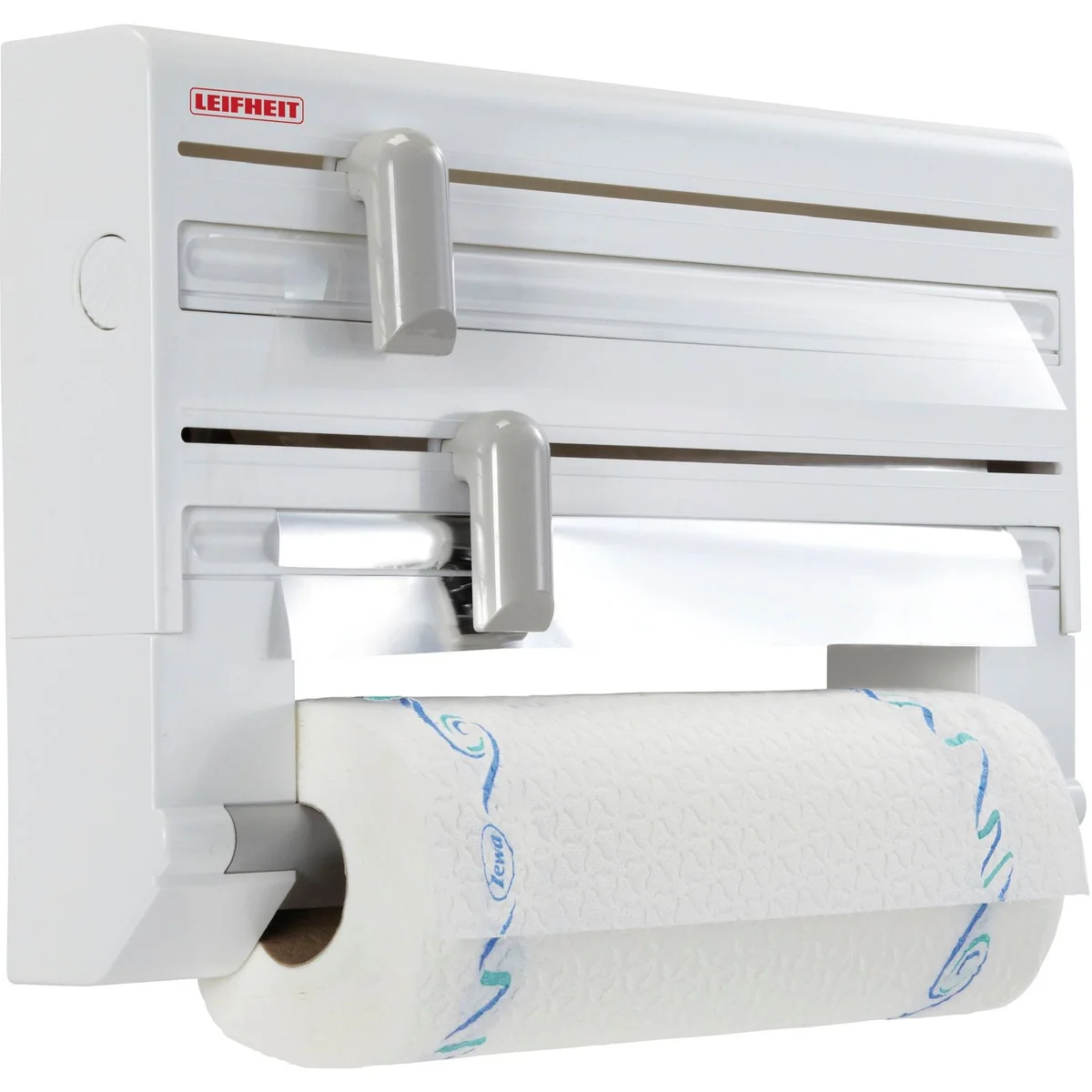 Leifheit Parat Wandrollenhalter, 3-in-1, ergonomische Handhabung