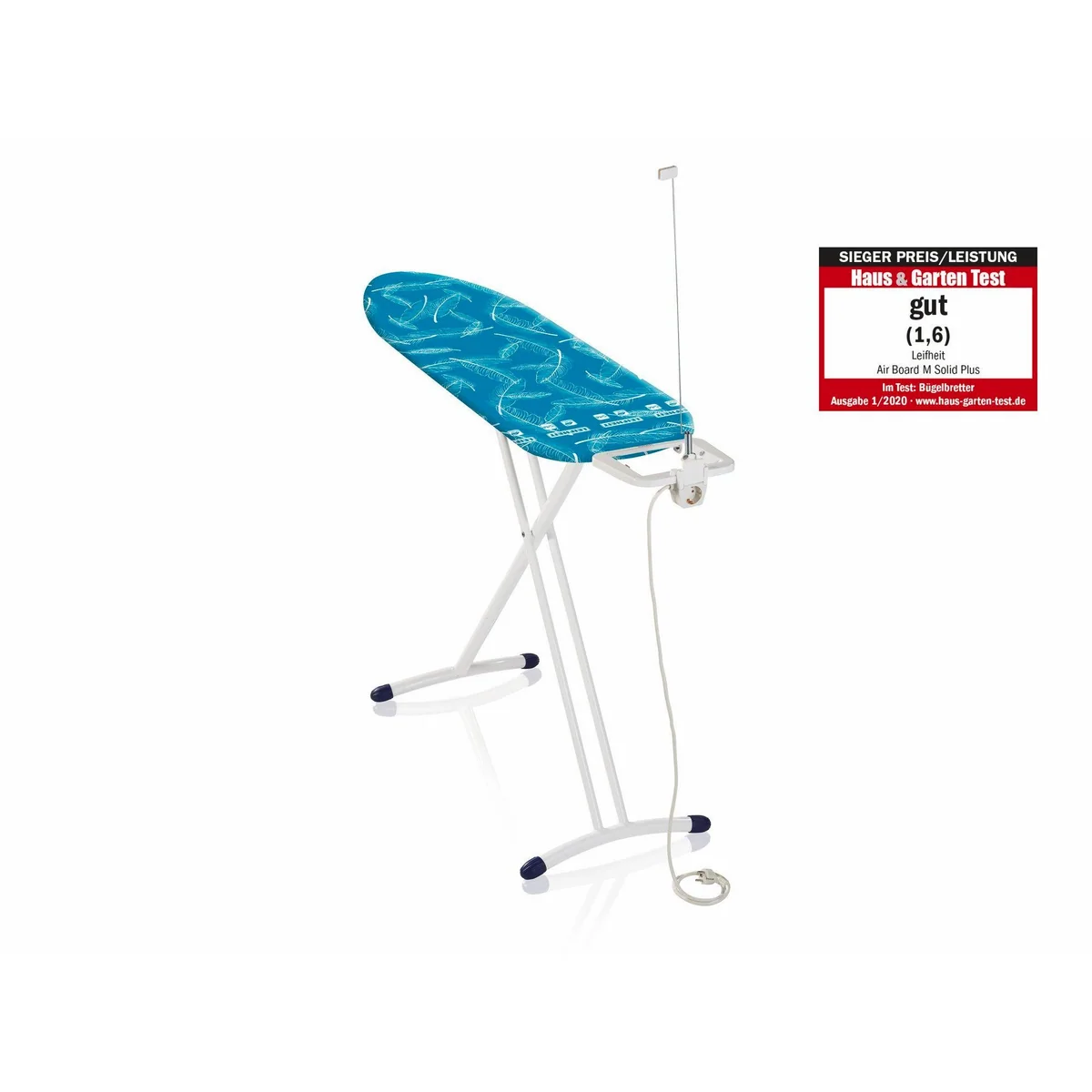 Leifheit Air Board M Solid Plus, ultraleichte Bügelfläche, höhenverstellbar 76-100 cm 2