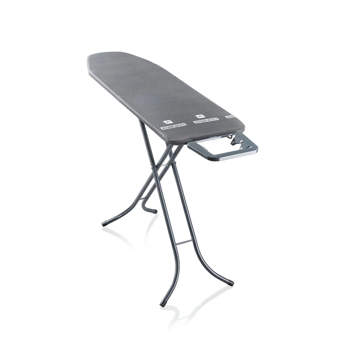 Leifheit Bügeltisch Classic M Black, Höhenverstellbar, Bügelfläche 120 x 38 cm, feste Bügeleisenablage 5