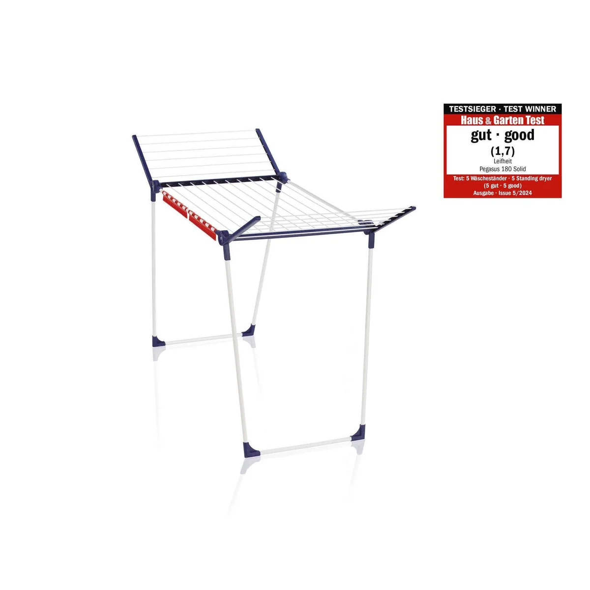 Leifheit Pegasus 180 Solid, 18m Trockenlänge, 105cm Flügelhöhe, stabiler Stand 2