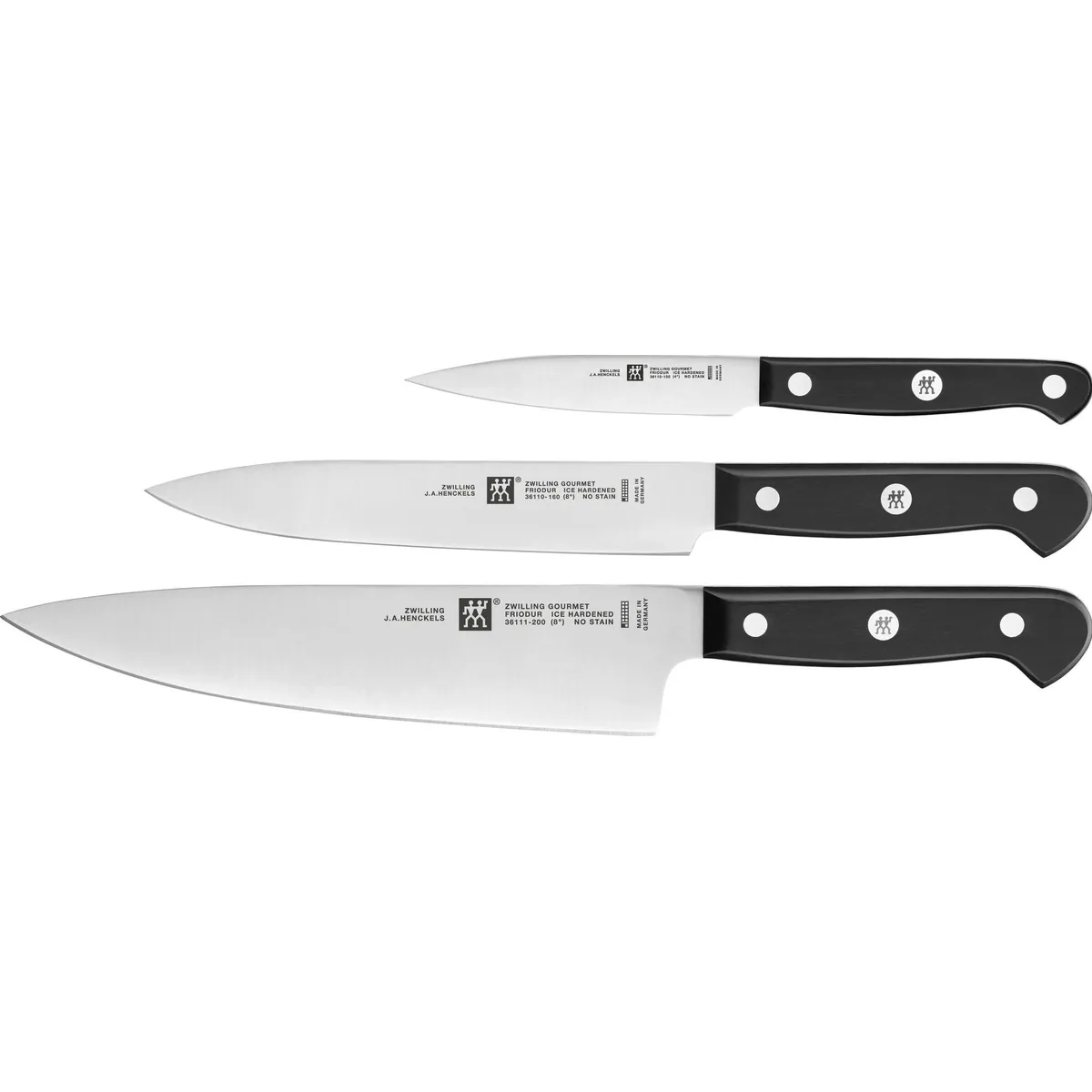 ZWILLING Gourmet Messer-Set, 3-teilig, verschiedene Klingenlängen